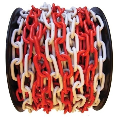 8mm Plastic Barrier Chain Red / White / Green / Yellow / Black For Traffic Road