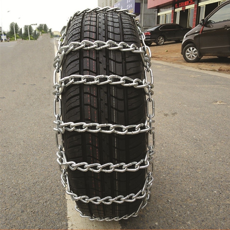 Safe Driving Wear Resistant Anti Skid Chains Galvanized Color High Stability